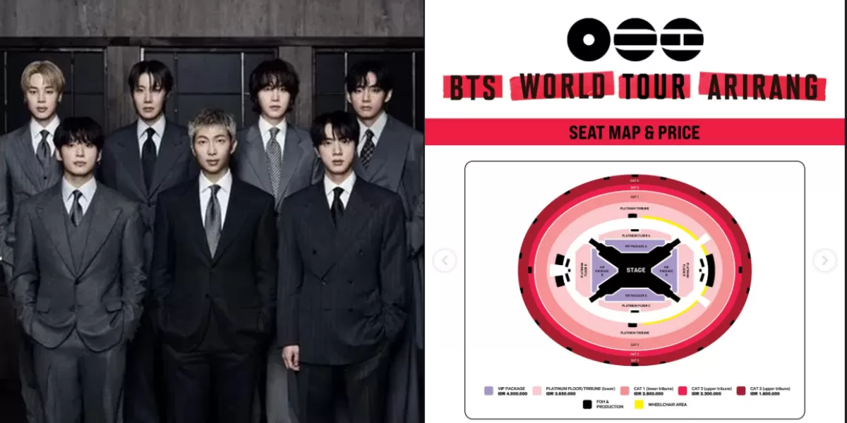 seat map dan harga tiket konser BTS Jakarta