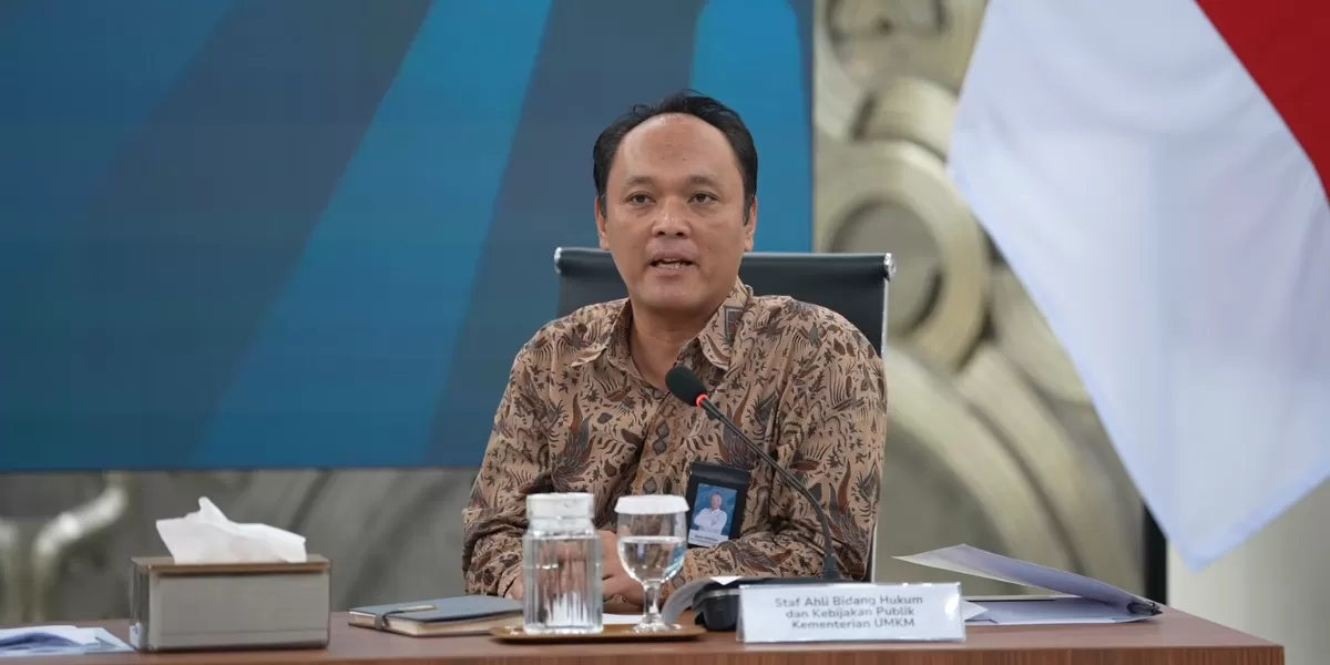 Staf Ahli Bidang Hukum dan Kebijakan Publik Kementerian UMKM Reghi Perdana. (Press Release Badan Komunikasi Pemerintah (Bakom) RI)