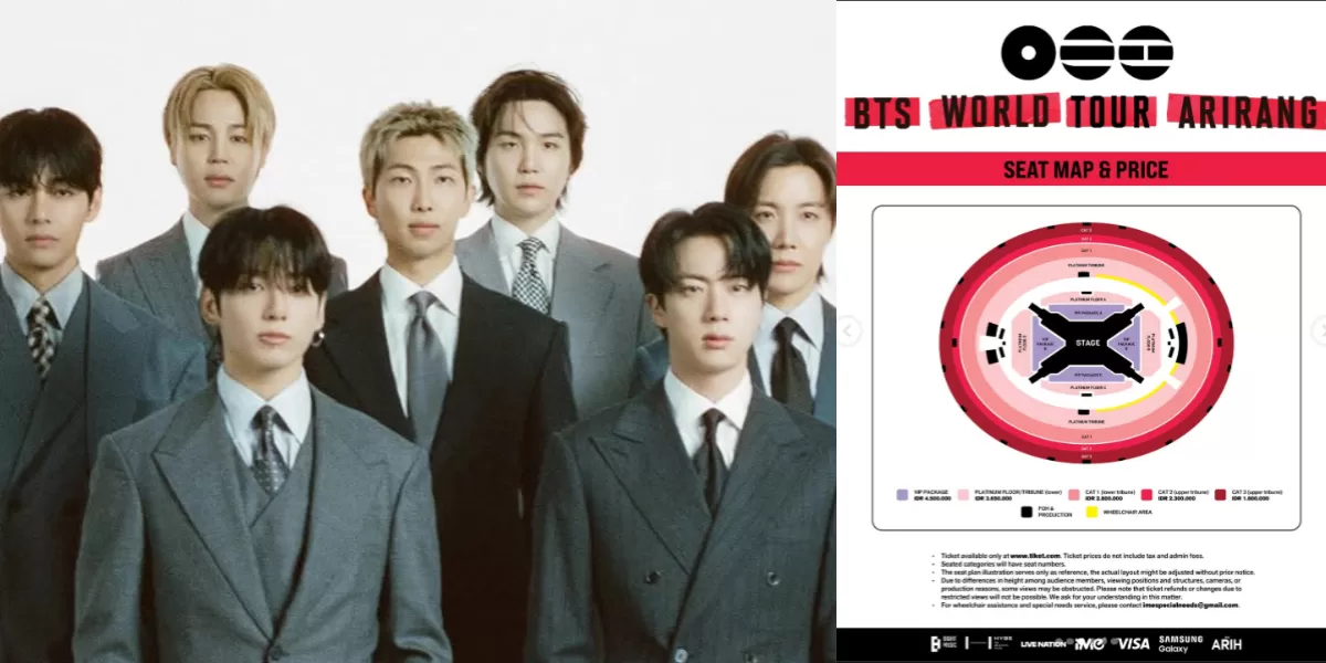 Link tiket konser BTS Jakarta dan seat map