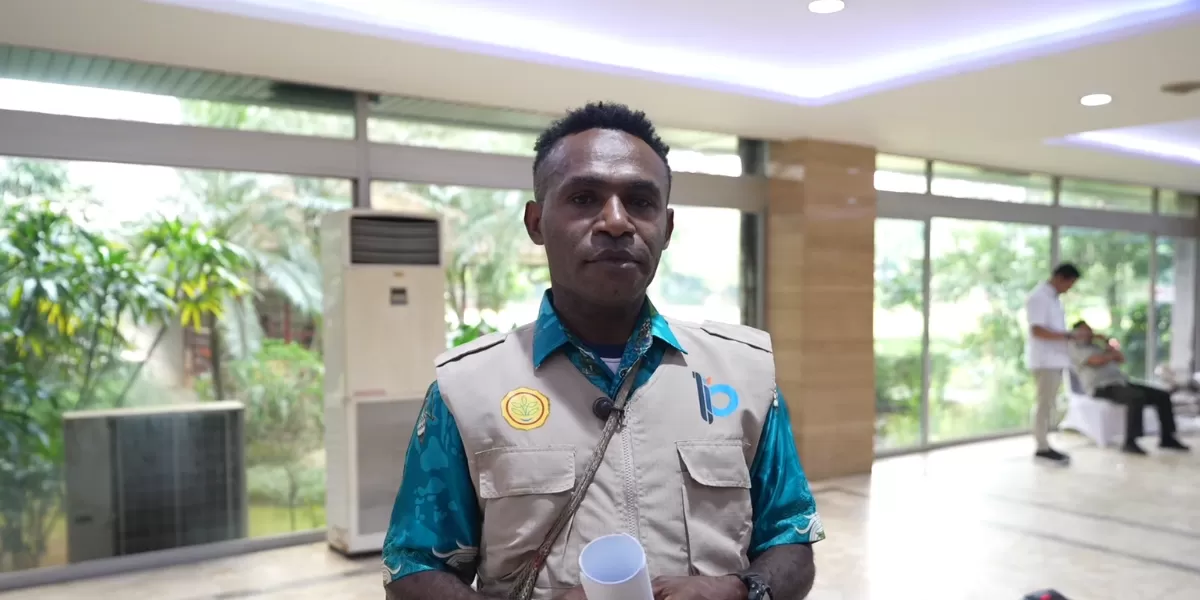 Ketua Kelompok Tani Rata Jaya, Markus. (Press Release Badan Komunikasi Pemerintah (Bakom) RI)