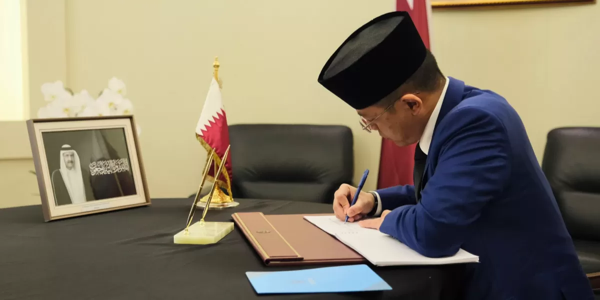 Menlu RI Sugiono sampaikan dukacita atas wafatnya mantan Emir Qatar Sheikh Hamad bin Khalifa Al Thani belum lama ini. (X.com/@Menlu_RI)