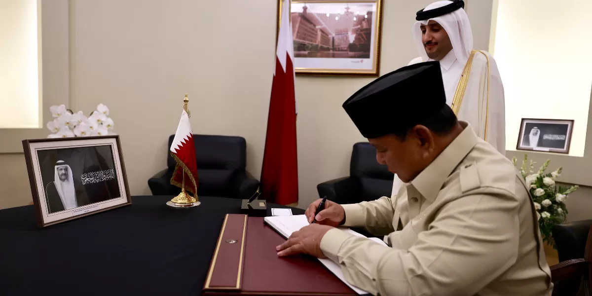Presiden Prabowo Subianto sampaikan belasungkawa atas wafatnya mantan Emir Qatar Sheikh Hamad bin Khalifa Al Thani. (Bakom RI)
