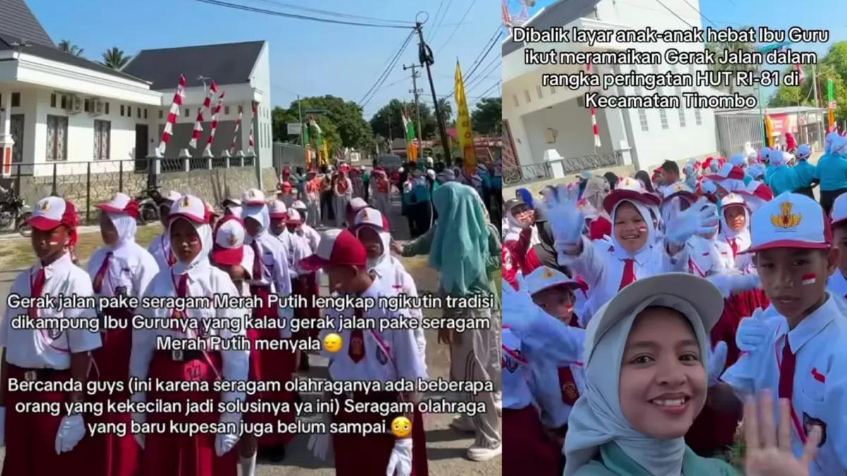 Perjuangan SD terpencil di Sulteng mengikuti pawai 17-an (Instagram/rskdrian)