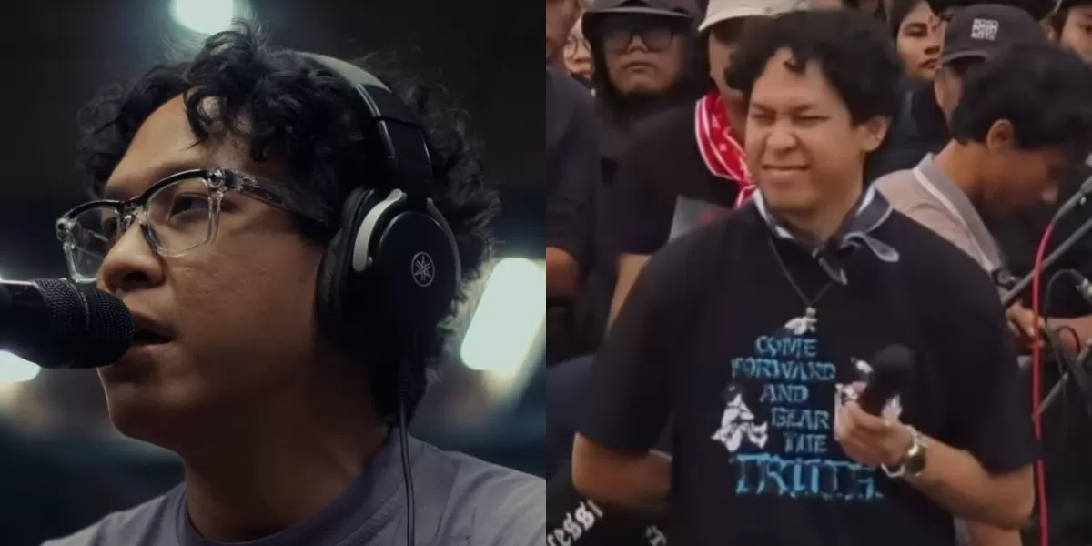 Menyoroti pernyataan musisi Baskara Putra dalam orasinya dalam aksi kamisan di depan Istana Negara, Jakarta. (Instagram.com / konserfeeds - @wordfangs)