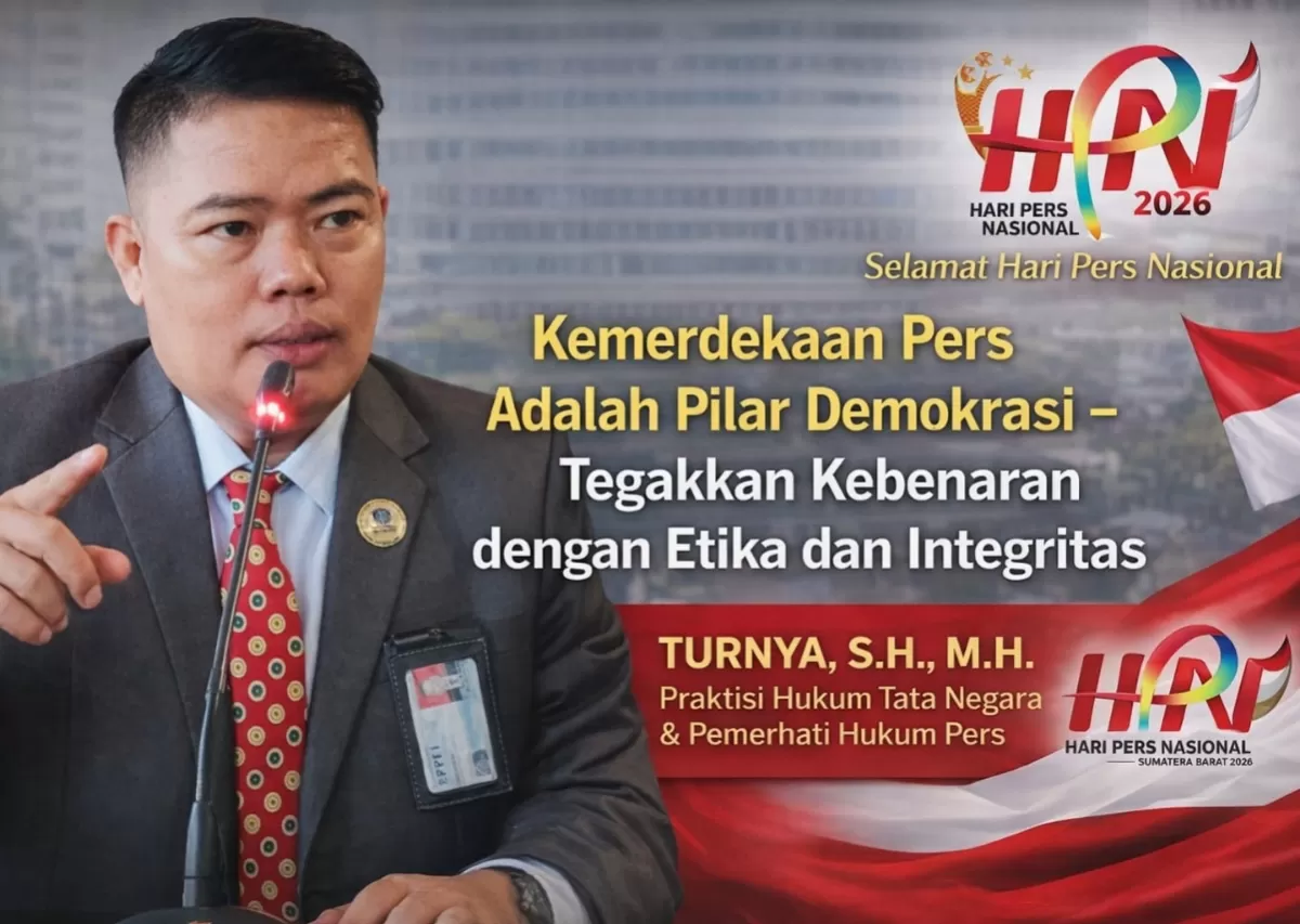 Praktisi Pers dan Hukum, Turnya, S.H., M.H., menyatakan bahwa regulasi pers yang ada saat ini lahir lebih dari dua dekade lalu, pada masa transisi reformasi