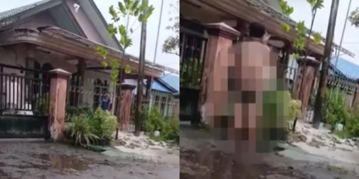 Menyoroti insiden viral seorang pria di Palangka Raya yang diduga sekap 3 wanita dan mengamuk dalam kondisi tanpa busana. (X.com/@neVerA0nely)