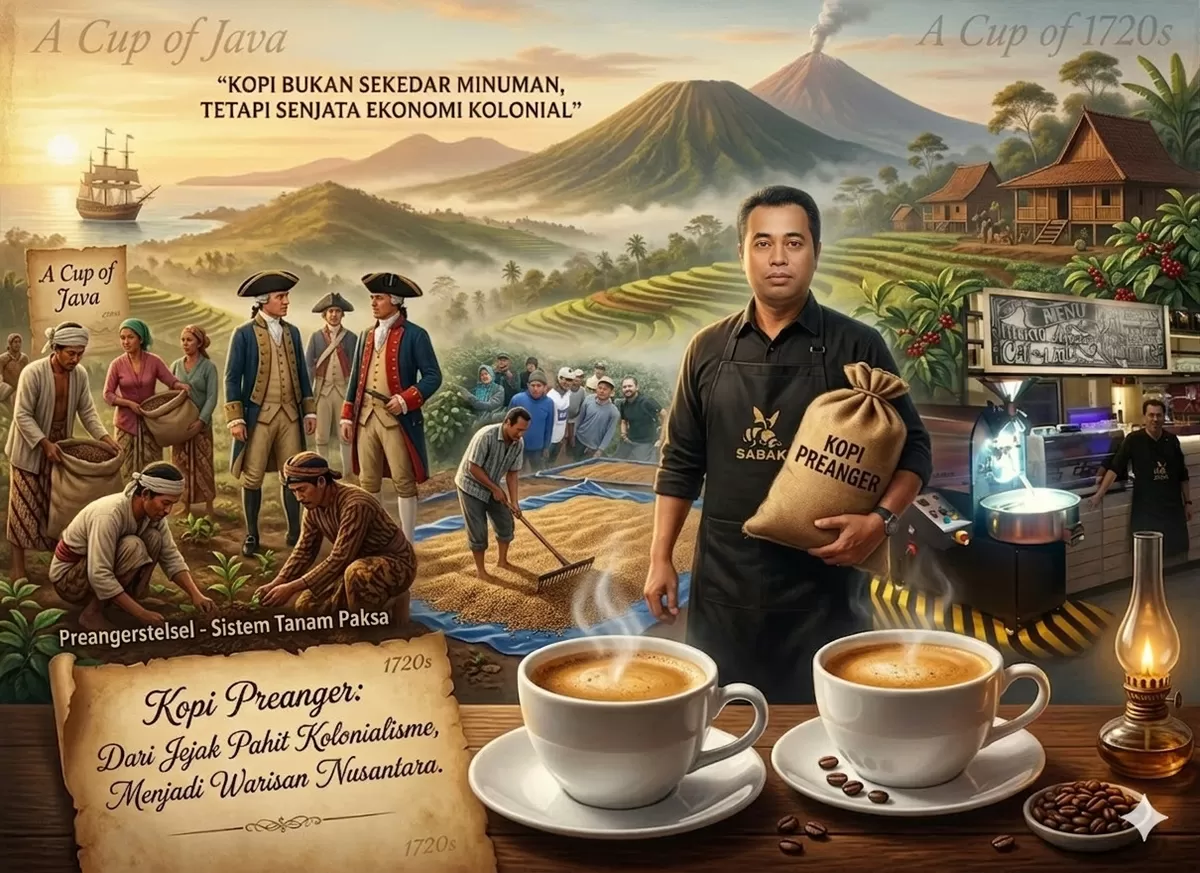 Pemilik usaha pemanggangan kopi di kawasan Serpong Greenview Apartment, Tangerang Selatan