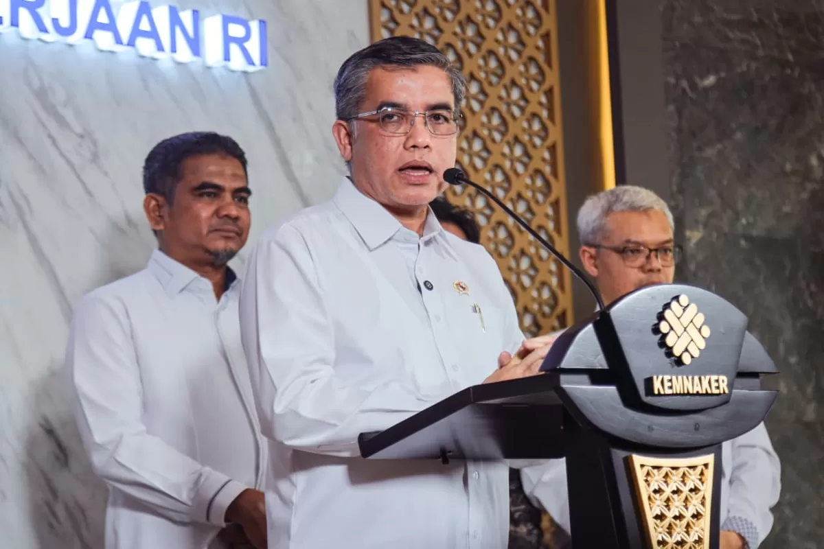 Imbauan tersebut disampaikan dalam konferensi pers di Gedung Kementerian Ketenagakerjaan, Jakarta