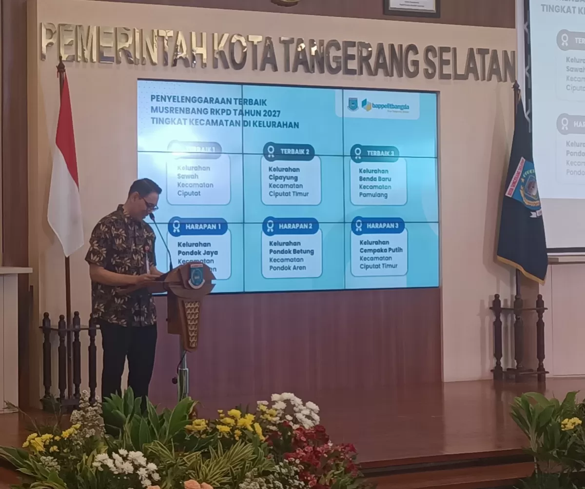 Penghargaan tersebut diberikan pada Kamis (9/4/2026) di Ruang Blandongan, Pemkot Tangerang Selatan.