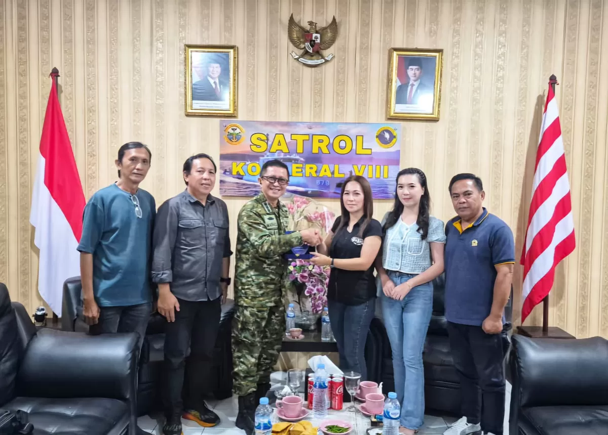 Ketua PWI Sulut Sintya Bojoh melakukan kunjungan silaturahmi ke Satrol Kodaeral VIII Bitung
