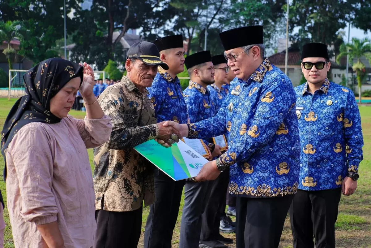 Apel Hari Kesadaran Nasional yang digelar di Lapangan Cilenggang, Serpong