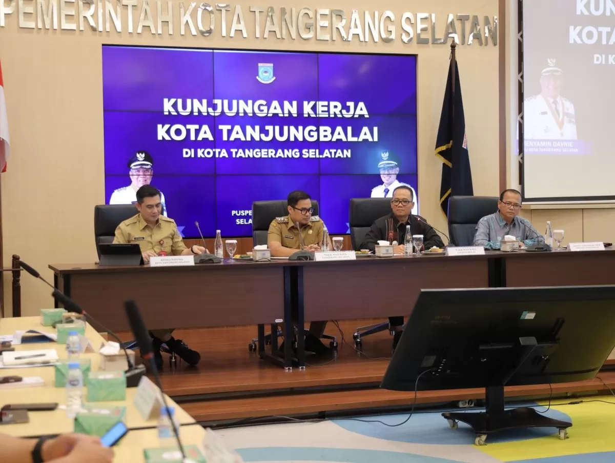 Kunjungan studi komparatif tersebut berlangsung di Ruang Blandongan, Puspemkot Tangsel