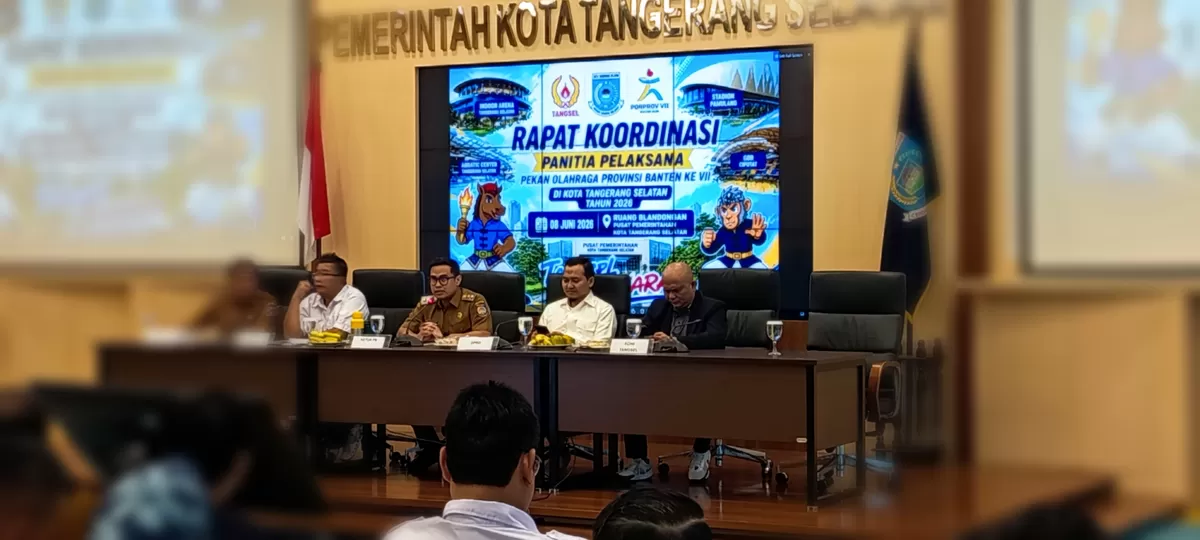 Panitia pelaksana menggelar rapat koordinasi (rakor) persiapan Pekan Olahraga Provinsi (Porprov) Banten VII Tahun 2026
