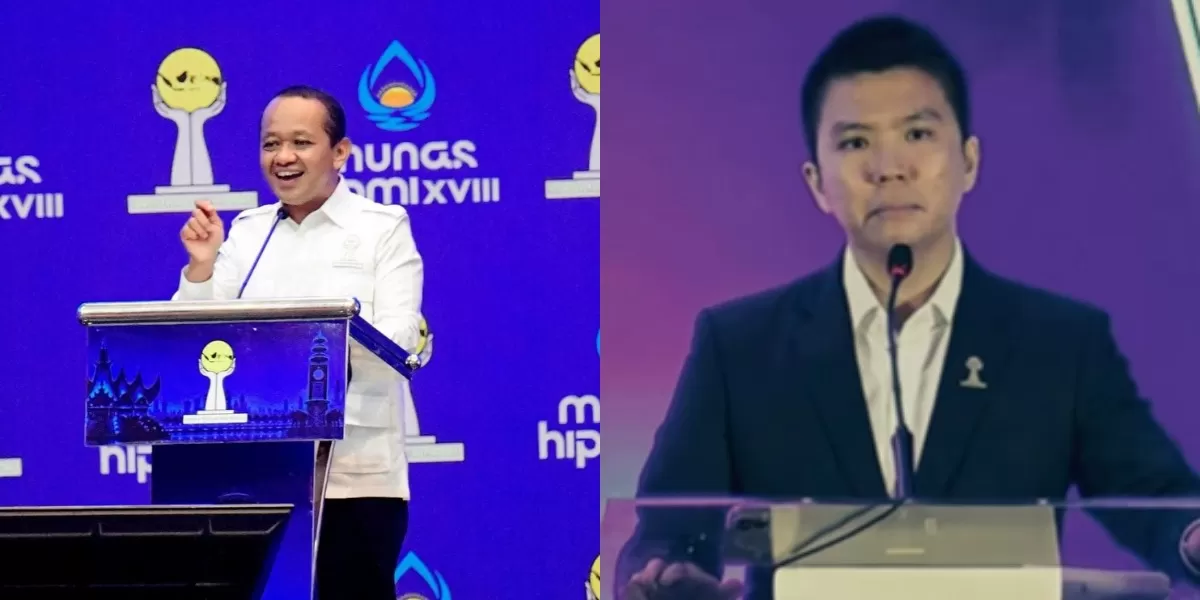 Menteri ESDM, Bahlil Lahadalia mengungkapkan jejak politik Calon Ketum BPP HIPMI, Anthony Leong yang setia mendukung Presiden Prabowo. (Instagram.com/@bahlilahadalia - @anthonyleong.id)