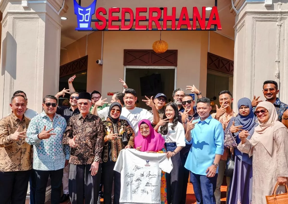Peresmian restoran yang berlokasi di kawasan heritage Kampong Glam, Singapura, pada Minggu (14/6/2026)