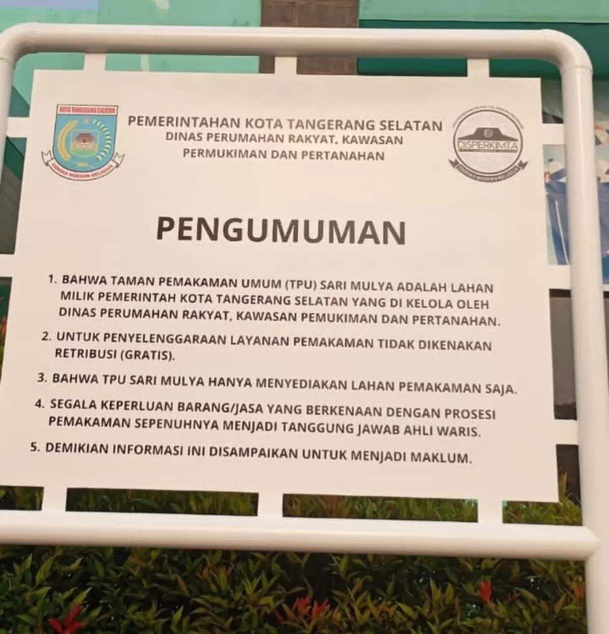 Salah satu pelayanan dasar yang kerap menjadi perhatian masyarakat adalah penyelenggaraan pemakaman dan pengelolaan Tempat Pemakaman Umum (TPU).