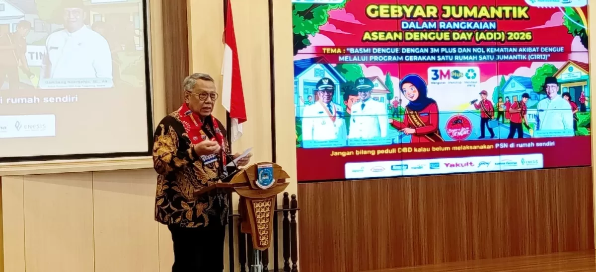 Wali Kota Tangerang Selatan, Benyamin Davnie, dalam sambutannya menegaskan bahwa upaya pemberantasan sarang nyamuk harus menjadi gerakan kolektif 
