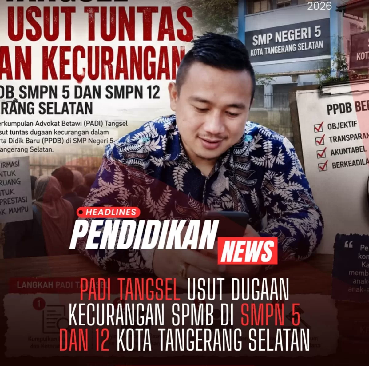 Kepala Kanwil PADI Tangsel mengungkapkan, pihaknya menerima informasi mengenai dugaan praktik yang tidak sesuai