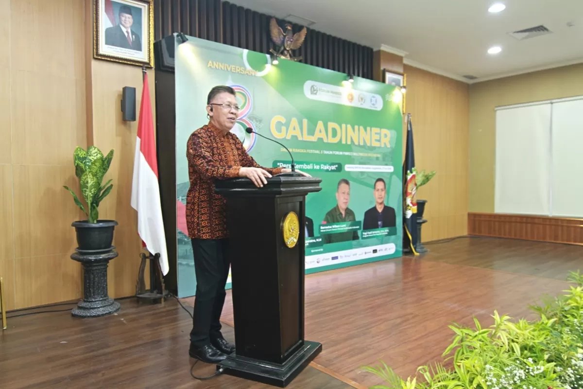 Gala Dinner peringatan Hari Ulang Tahun (HUT) ke-3 FPRMI yang berlangsung di Ballroom DPD RI Perwakilan Daerah Istimewa Yogyakarta,