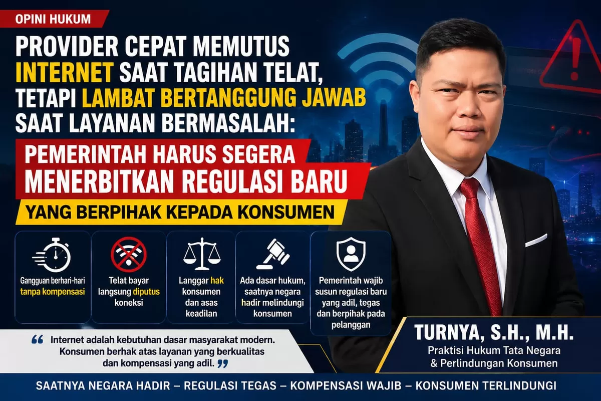 Praktisi hukum TURNYA, S.H., M.H. menilai sudah saatnya pemerintah melakukan evaluasi terhadap regulasi di sektor telekomunikasi
