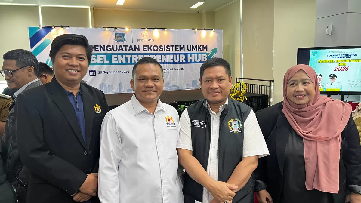Tangsel Entrepreneur Hub 2026 dalam Forum Penguatan Ekosistem UMKM yang digelar Dinas Koperasi dan UKM Kota Tangerang Selatan di Gedung Galeri Koperasi dan UKM, Serpong