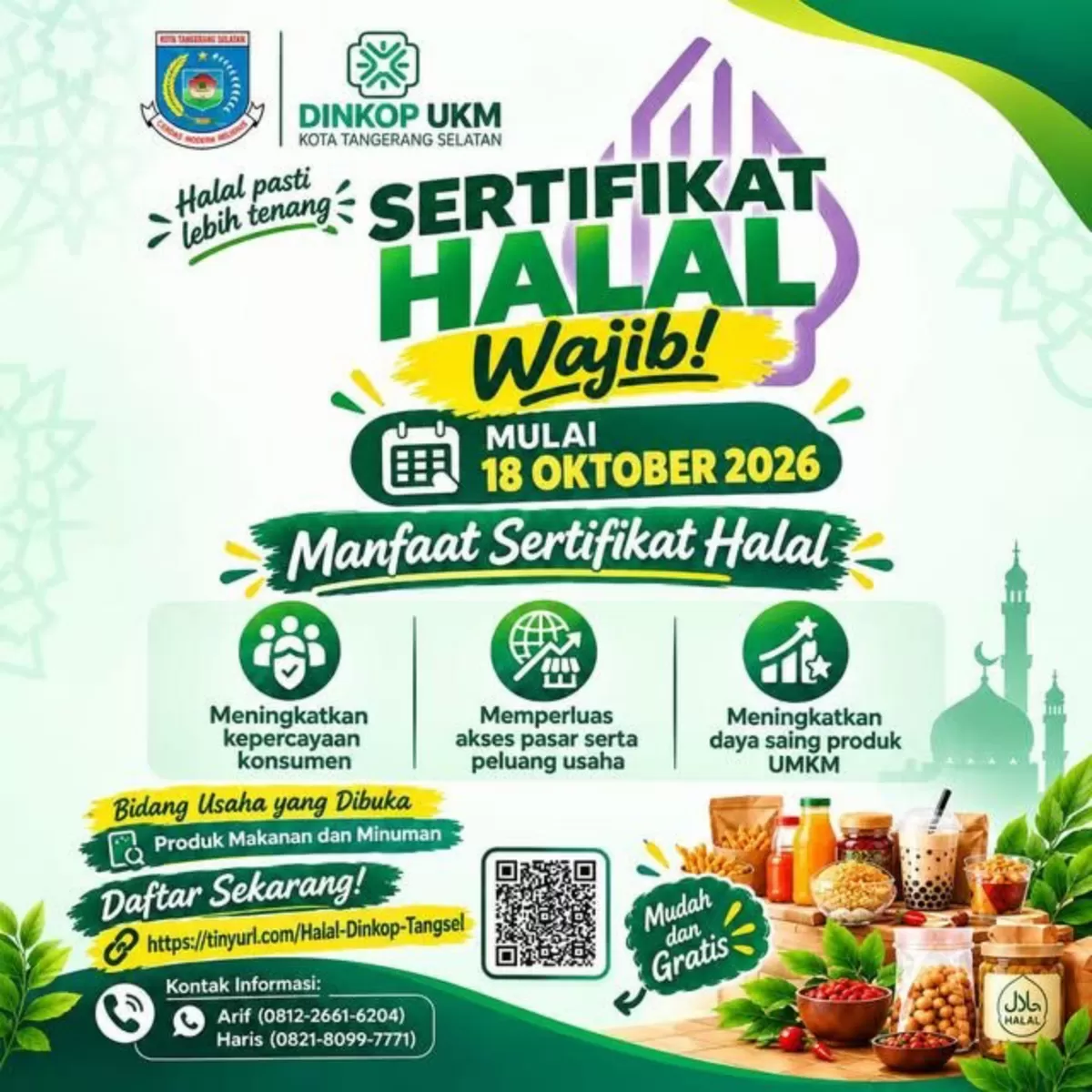 UMKM Tangsel, Segera Daftar! Pemkot Sediakan Fasilitasi Sertifikasi Halal Gratis