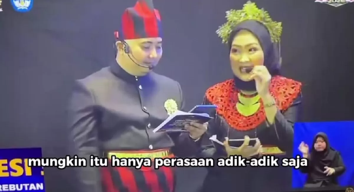 Respons MC LCC 4 Pilar MPR RI Kalbar yang tuai sorotan warganet. (Instagram/smansaptk_informasi)