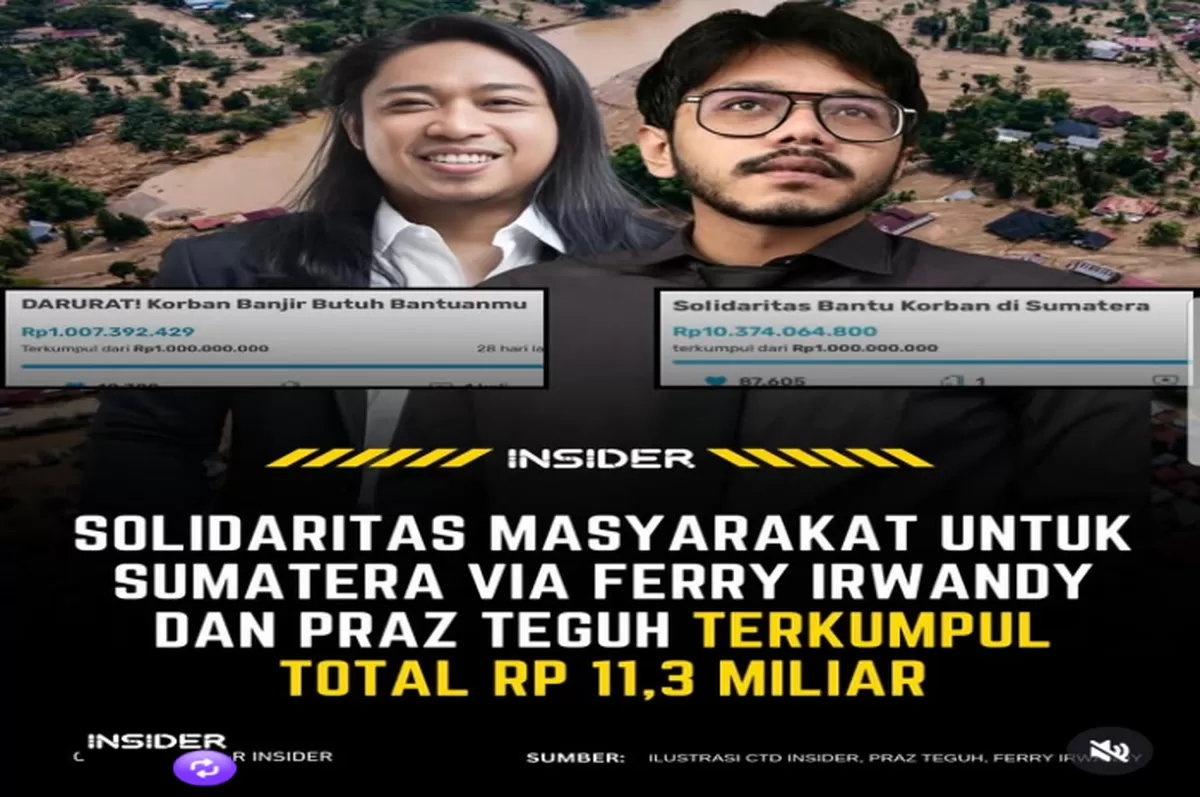 10 Aksi Solidaritas Publik Figur untuk Korban Banjir Sumatera, Donasi Tembus Rp11,3 Miliar (Ctd.insider)