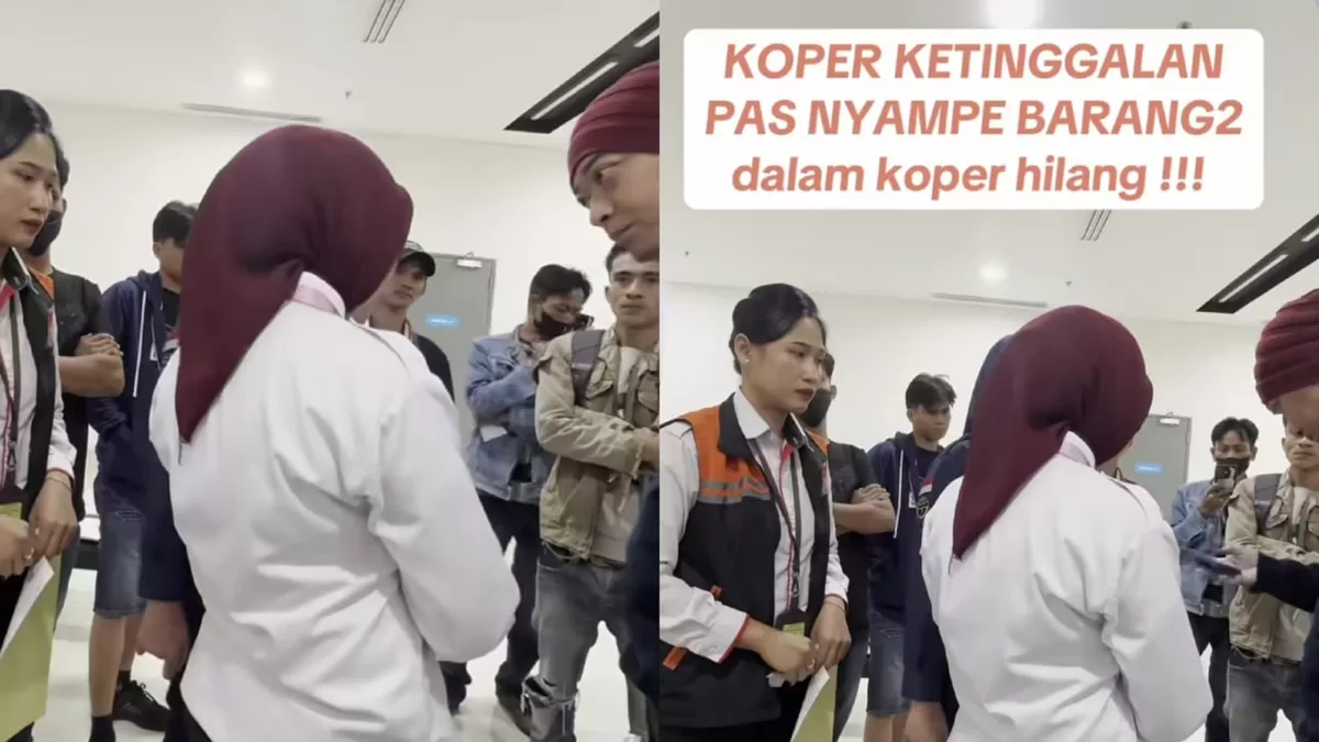 Bikin Heboh! Koper Penumpang NAM Air Lupa Dinaikkan ke Pesawat, Video Emosi Penumpang Ditonton 11 Juta Kali (Kemarahan penumpang pesawat NAM Air saat koper bagasi tertinggal. (TikTok/arkarkhiiiii))