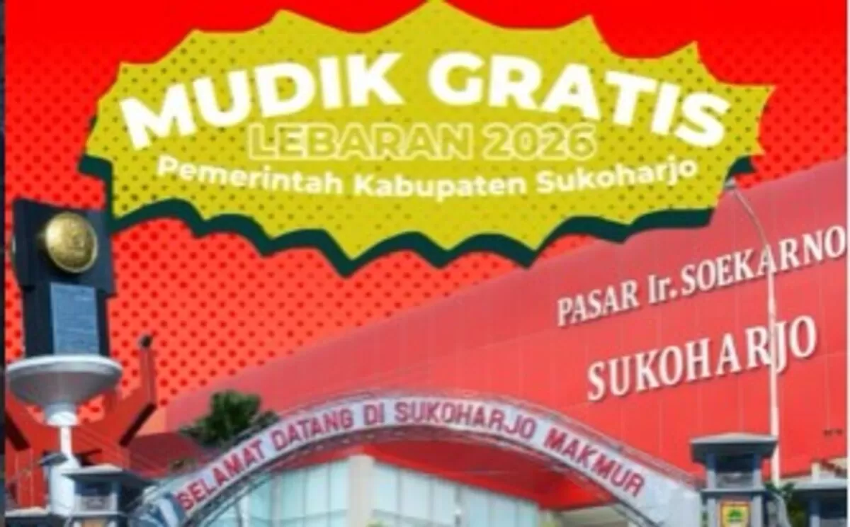 Mudik Gratis Lebaran 2026 Pemkab Sukoharjo (instagram pemkab sukoharjo)