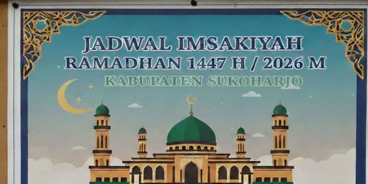Warga Sukoharjo Cek Waktu Imsak dan Salat Lengkap Ramadan 1447 H/2026 M Hari 1 sampai 30 Ramadan (Ilustrasi gambar )