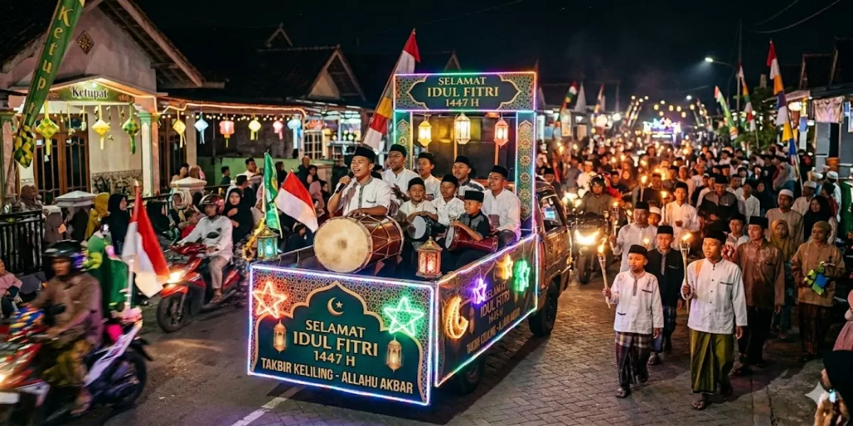 Menjelang Lebaran di Semarang: Tradisi Dugderan, Ziarah, dan Takbir Keliling yang Penuh Makna (Ilustrasi gambar )