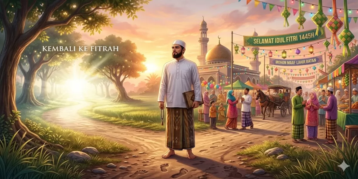 Renungi Sekarang! Makna Idul Fitri 2026, Apakah Benar Kita Sudah Kembali Fitrah? (Ilustrasi gambar )