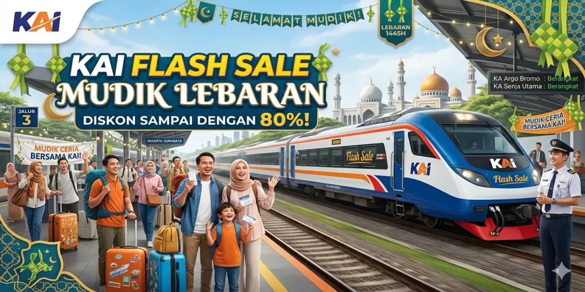 Siap-Siap War! Flash Sale Tiket Mudik KAI 9 Maret 2026 Dibuka, Harga Mulai Rp150 Ribu dan Hanya Berlaku 1 Jam (Ilustrasi gambar )