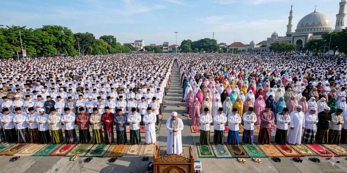 Jangan Sampai Salah! Ini Panduan dan Tata Cara Salat Idul Fitri Lengkap Beserta Bacaan Niatnya (Ilustrasi gambar )