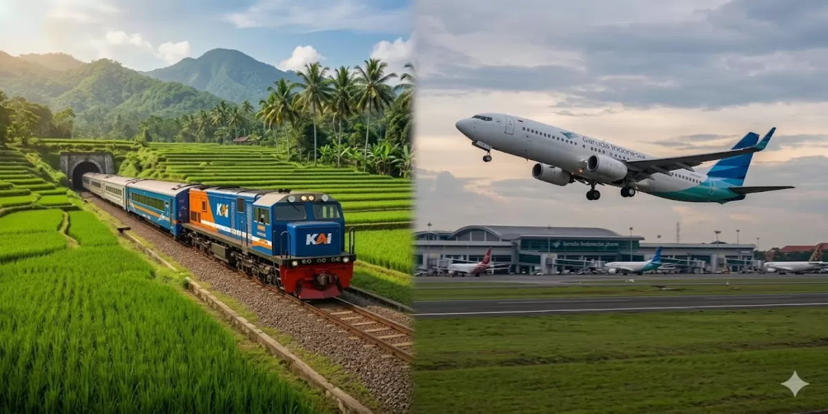 Sebelum Mudik! Ini Perbandingan Kereta dan Pesawat untuk Perjalanan Lebaran 2026 (Ilustrasi gambar )