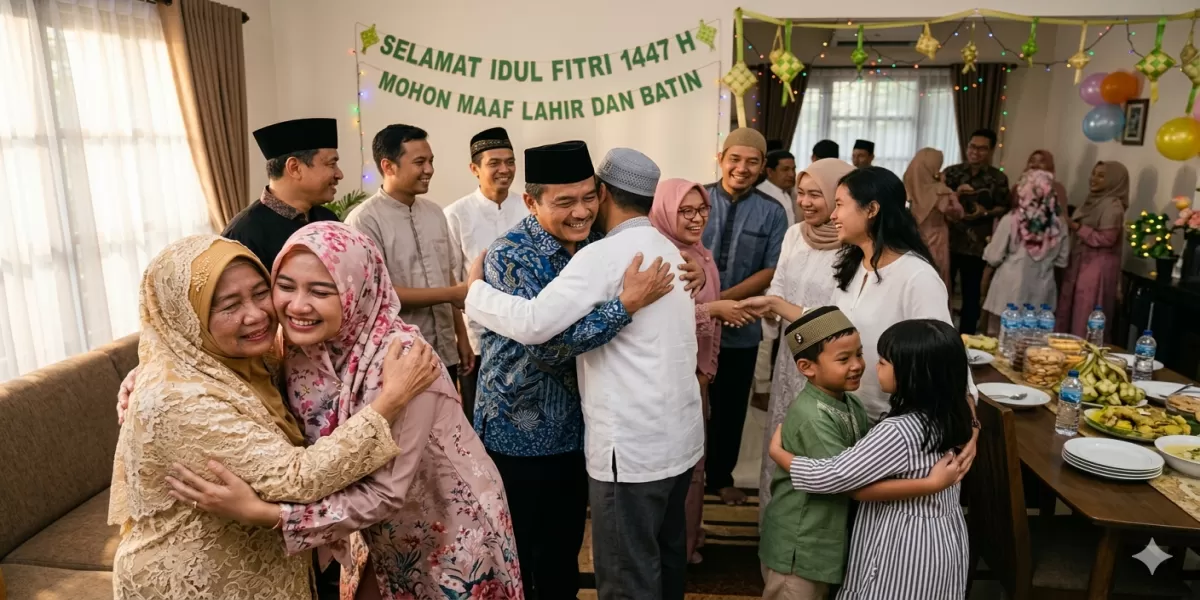 Pahami Yuk! 7 Makna Perayaan Idul Fitri yang Mengandung Nilai Silaturahmi, Syukur, dan Saling Memaafkan (Ilustrasi gambar )