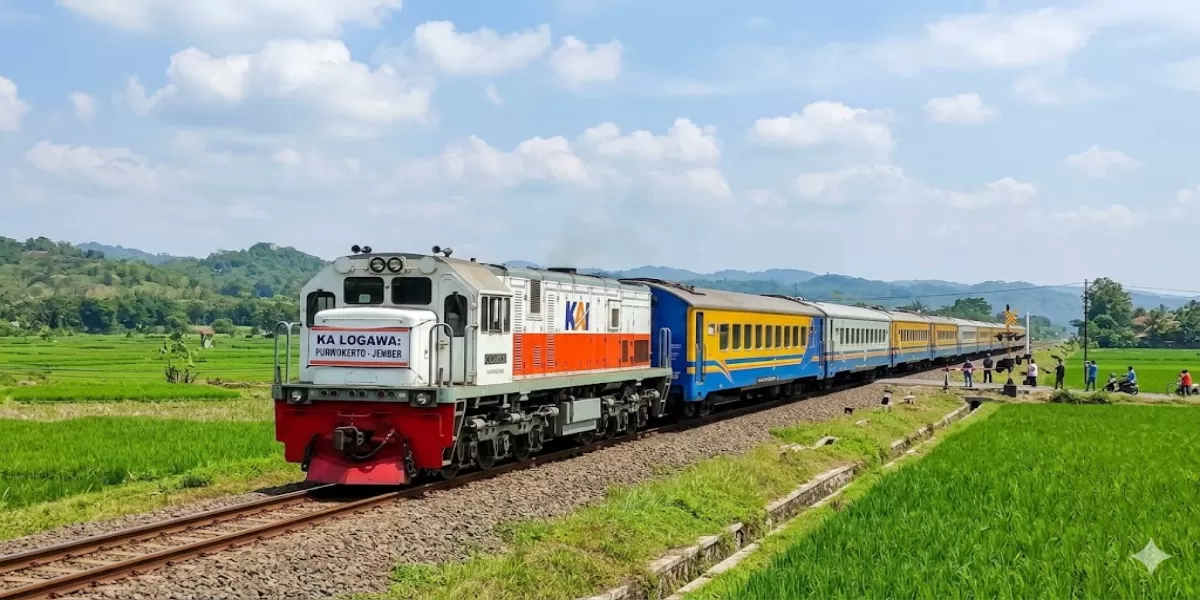 Update Terbaru! Jadwal Kereta Logawa 1&ndash;10 April 2026 untuk Perjalanan Purwokerto hingga Jember (Ilustrasi gambar )