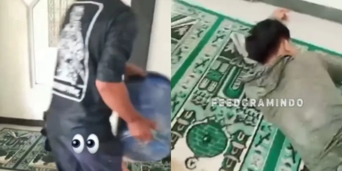 Video Viral Pasangan Remaja di Mushola Pantai Logending Kebumen, Ditegur Warga hingga Disiram Air (Menyoroti insiden viral 2 remaja di Kebumen, Jawa Tengah yang diduga berperilaku tidak pantas di dalam mushola hingga akhirnya disiram warga. (Instagram.com/@feedgramindo))