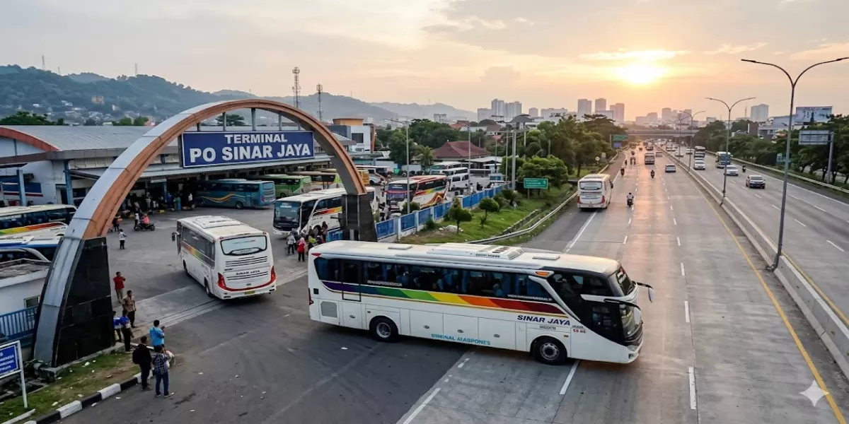 Cek Jadwal Bus PO Sinar Jaya Solo Cirebon 21-30 April 2026 Rute Solo - Kartasura - Klaten - Yogyakarta- Purworejo - Cirebon (Ilustrasi gambar )
