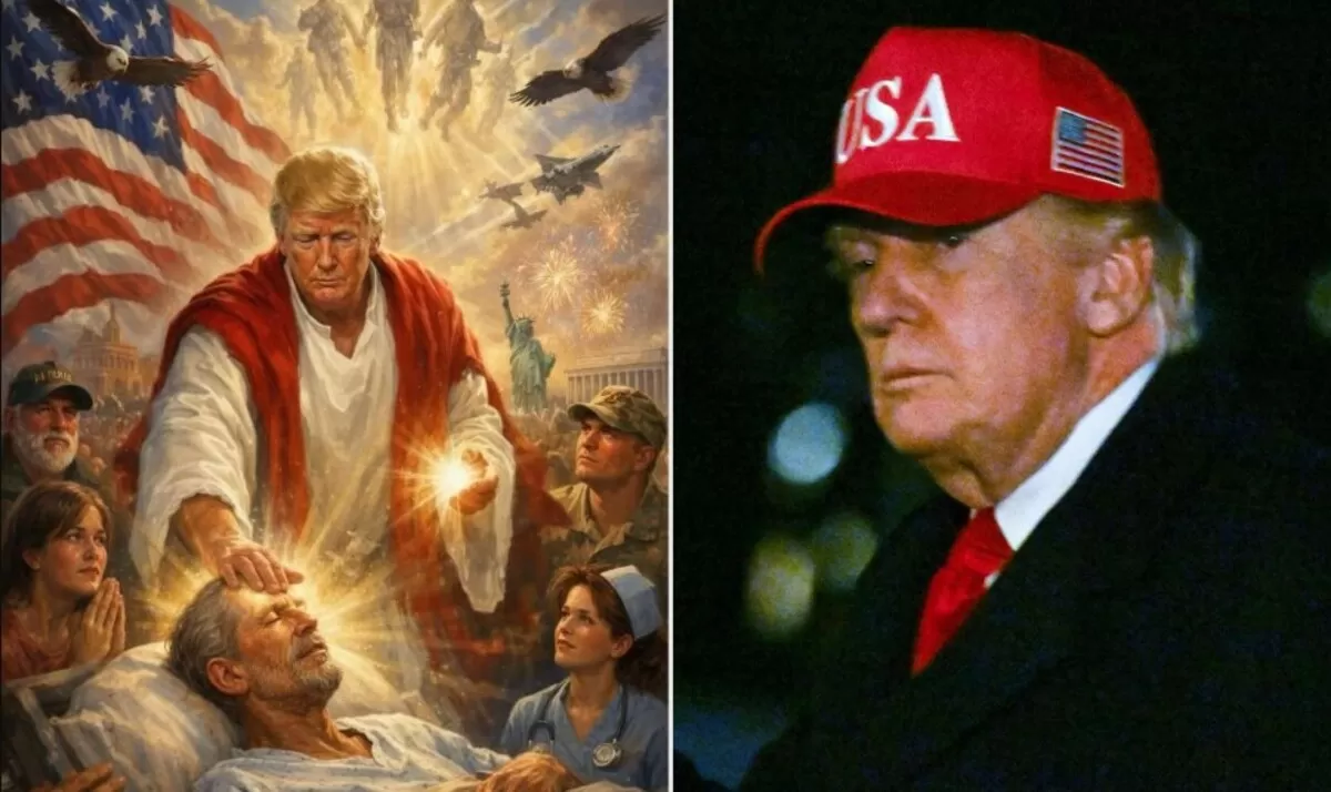 Unggahan postingan gambar Donald Trump mirip Yesus (people)