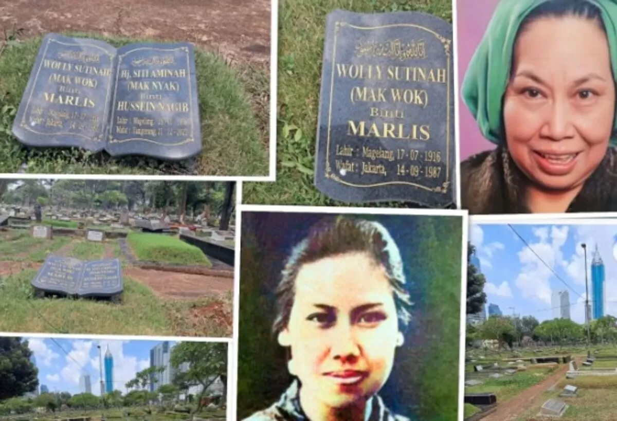 Sosok Wolly Sutinah alias Mak Wok dan makamnya (instagram)