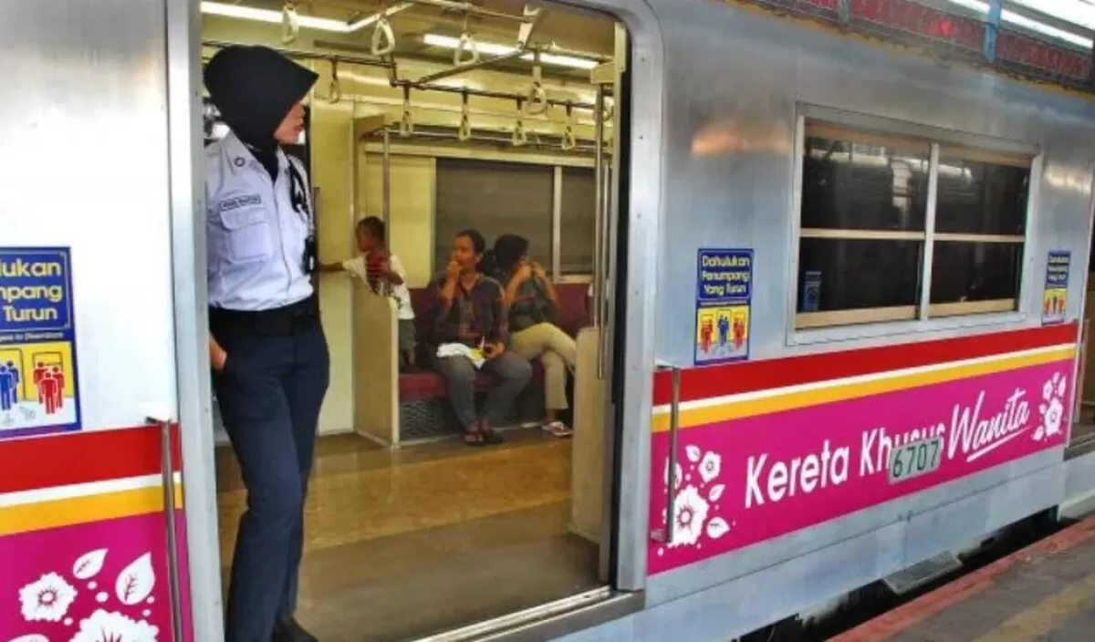 Ilustrasi Gerbong Khusus Wanita KRL (espos)