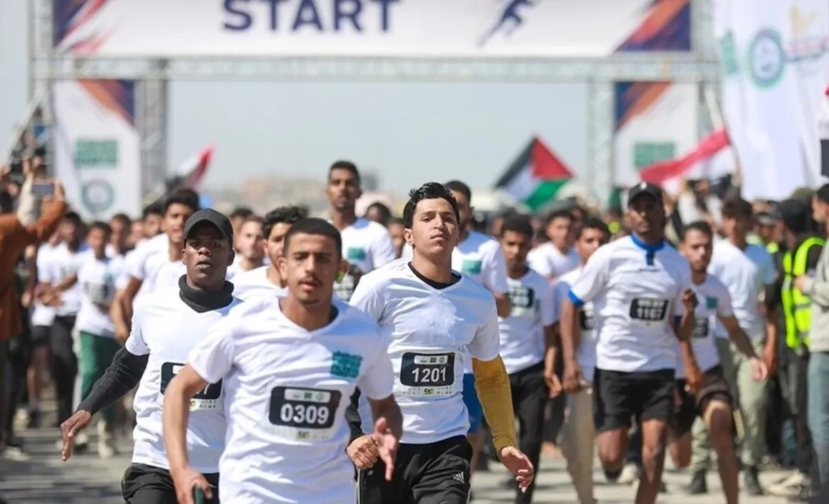 Perlombaan Lari Marathon Internasional di Palestina (Anadolu Ajansi)