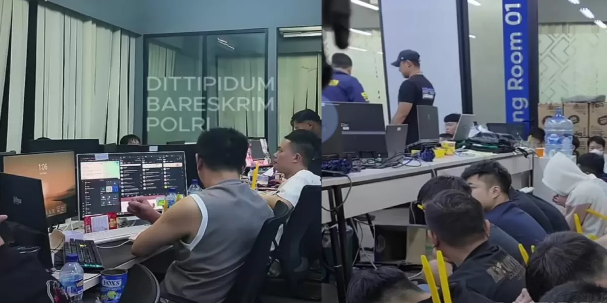 Bareskrim Polri Tangkap 321 WNA Operator Judol di Hayam Wuruk Jakarta Barat, Polisi Sita Uang Rp1,9 Miliar dan Ratusan Perangkat (Penangkapan 321 WNA terkait operasional judol di Jakarta Barat oleh Bareskrim Polri. (Instagram/dittipidum_bareskrim))