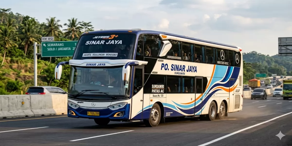 Info Jadwal Bus PO Sinar Jaya Juni 2026 Rute Purwokerto &ndash; Ajibarang &ndash; Wangon &ndash; Bumiayu &ndash; Brebes &ndash; Tegal &ndash; Cirebon &ndash; Bekasi &ndash; Jakarta Lengkap Tarif (Ilustrasi gambar)
