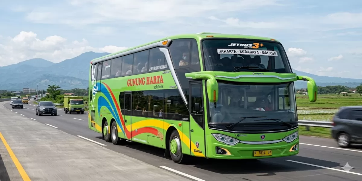 Cek Jadwal dan Harga Tiket Bus PO Gunung Harta Periode 1&ndash;15 Juni 2026 Rute Yogyakarta &ndash; Solo &ndash; Ngawi &ndash; Madiun &ndash; Surabaya &ndash; Banyuwangi &ndash; Denpasar PP (Ilustrasi gambar)