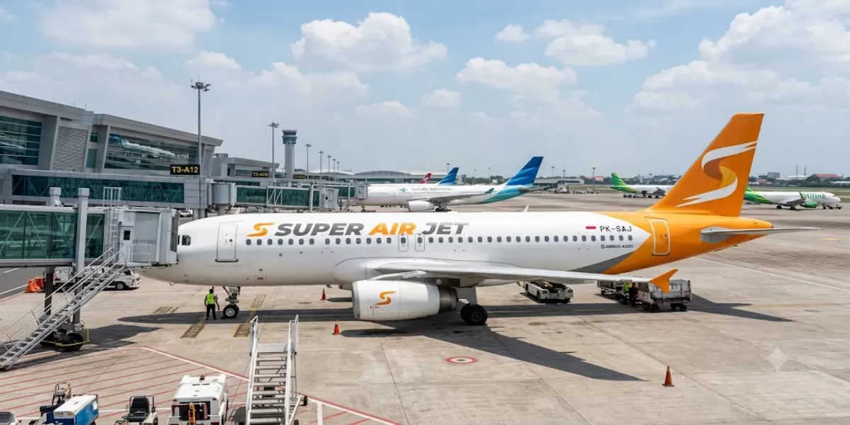 Info Jadwal Penerbangan Super Air Jet Rute Jakarta - Sampit Periode 12&ndash;15 Juni 2026 Lengkap dengan Cara Pesan Tiket Online (Ilustrasi gambar )