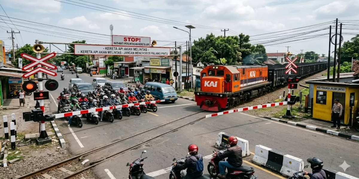 Teknologi Rubber Crossing Plate Buatan BRIN dari Karet Alam, Cara Baru Meningkatkan Keamanan Perlintasan Kereta Sebidang di Indonesia (Ilustrasi gambar )