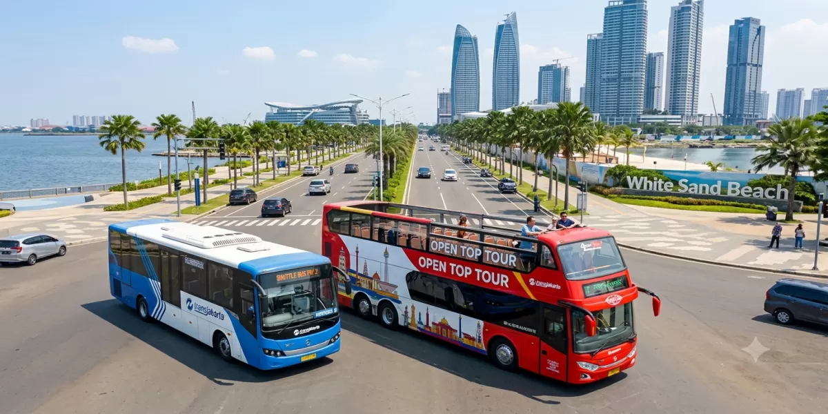Cek Jadwal Shuttle Bus Rute Jakarta &ndash; Pantai PIK 2 Periode 11-20 Juni 2026 Lengkap Jam Keberangkatan Sore dan Malam (Ilustrasi gambar )